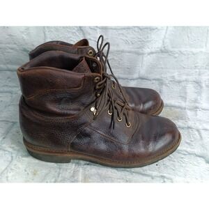 Chippewa Size 11.5 D Classic Brown Leather Lace Up Boots Soft Toe Made USA s13